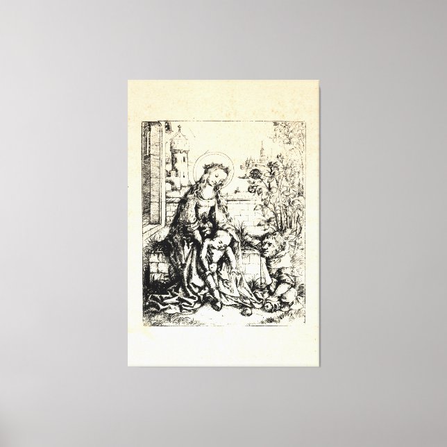 Julnativitet Madonna och Child Virgin Mary Canvastryck (Framsida)