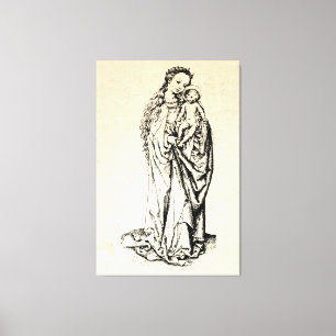Julnativitet Madonna och Child Virgin Mary Canvastryck