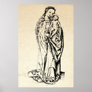 Julnativitet Madonna och Child Virgin Mary Poster