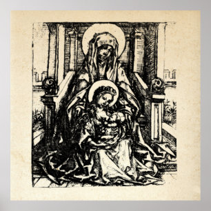 Julnativitet Madonna och Child Virgin Mary Poster