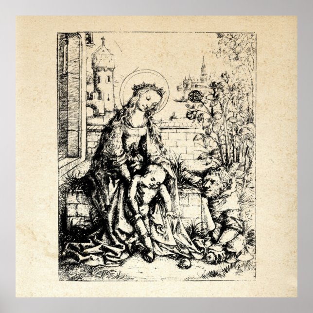 Julnativitet Madonna och Child Virgin Mary Poster (Framsidan)