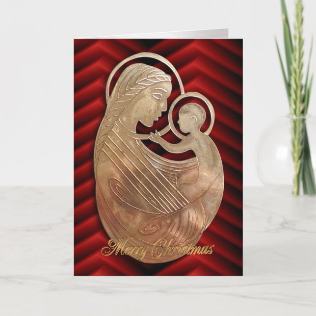 Julnativitet Madonnas religiösa-kort Helgkort (Framsida)