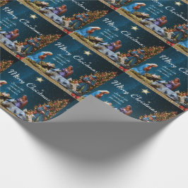 Julnativitet med citat presentpapper