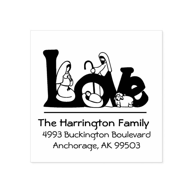 Julnativitet Scene Jesus Virgin Mary Joseph Stämpel (Tryck)