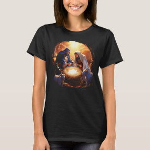 Julnativitet Scene Joseph Mary Jesus Faith T Shirt