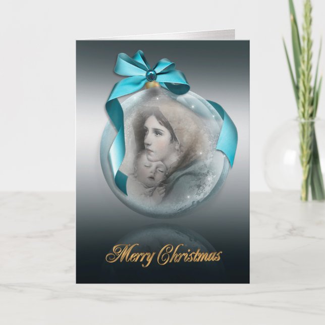 Julnativity det Madonna religiösakortet Helgkort (Framsida)