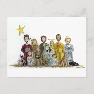 JulNativity Helg Vykort