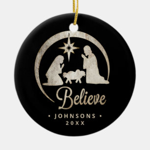 JulNativitySilhouette Julgransprydnad Keramik