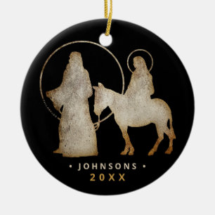 JulNativitySilhouette Julgransprydnad Keramik