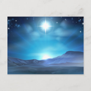 JulNativitystjärna av Bethlehem Helg Vykort
