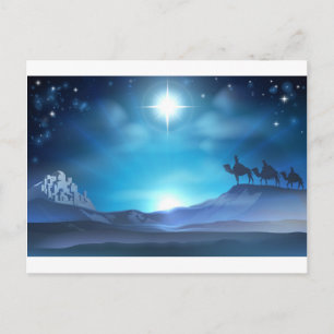 JulNativitystjärna och klok manar Helg Vykort