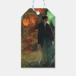 Julnatt (av Childe Hassam) Presentetikett