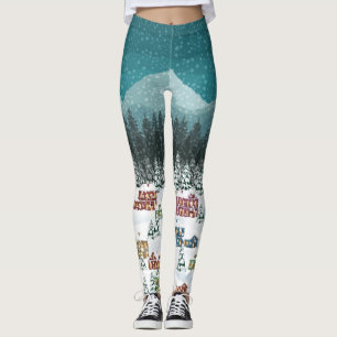 Julnatt - bergsstadens landskap leggings