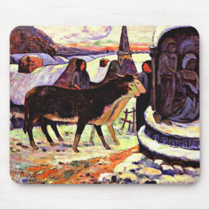 Julnatt, fin konst målning av Gauguin Musmatta