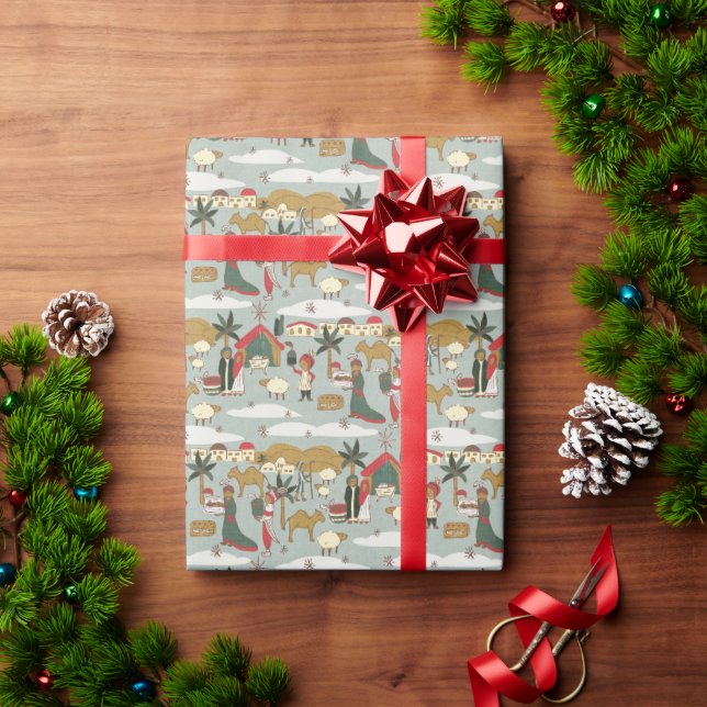 Julnatt med vise män presentpapper (Julgåva)
