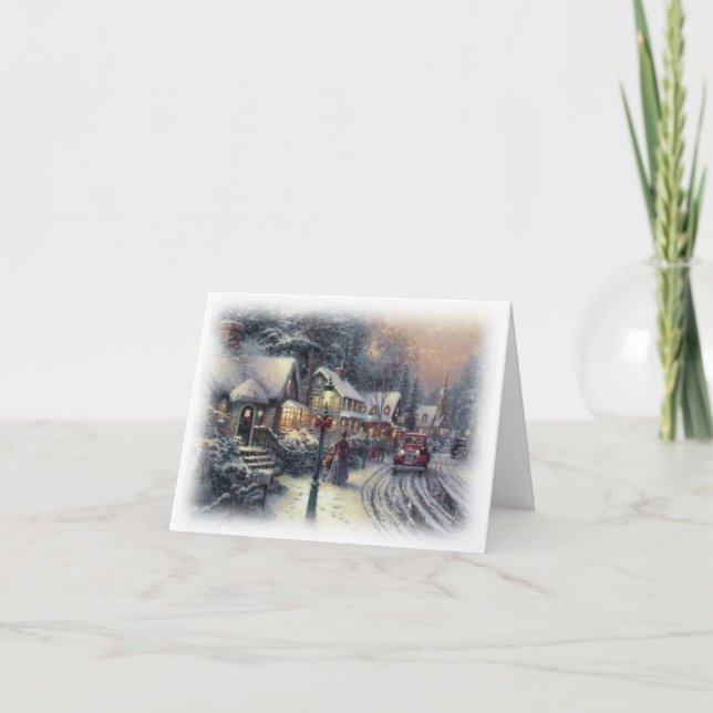Julnatt vintage kort (Framsida)