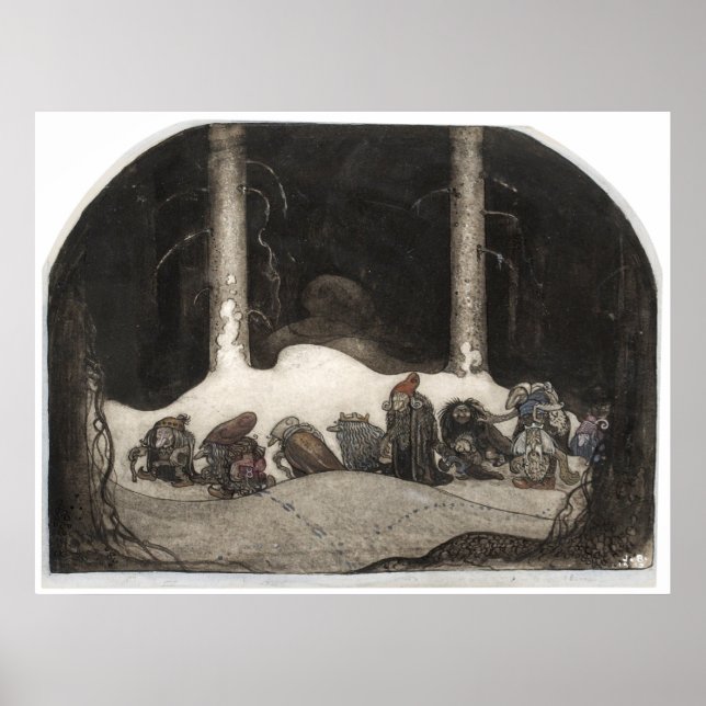 Julnatten 1913 av John Bauer Art Poster (Framsidan)