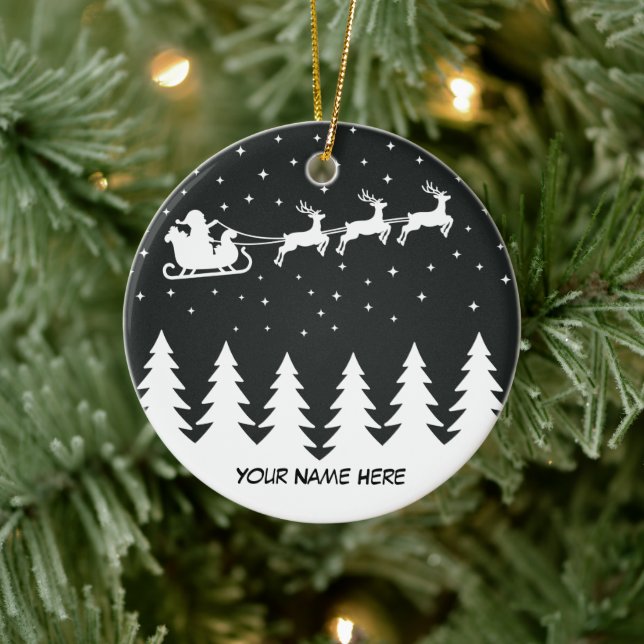 Julnatten-Himlar-Anpassadet Keramiskt prydnadsföre Julgransprydnad Keramik (Träd)