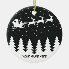 Julnatten-Himlar-Anpassadet Keramiskt prydnadsföre Julgransprydnad Keramik