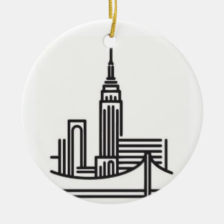 JulNew York City horisont Julgransprydnad Keramik