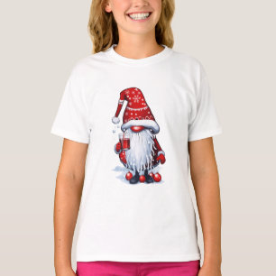 Julnisse Tomte Gnome Gonk som håller på Glögg T Shirt