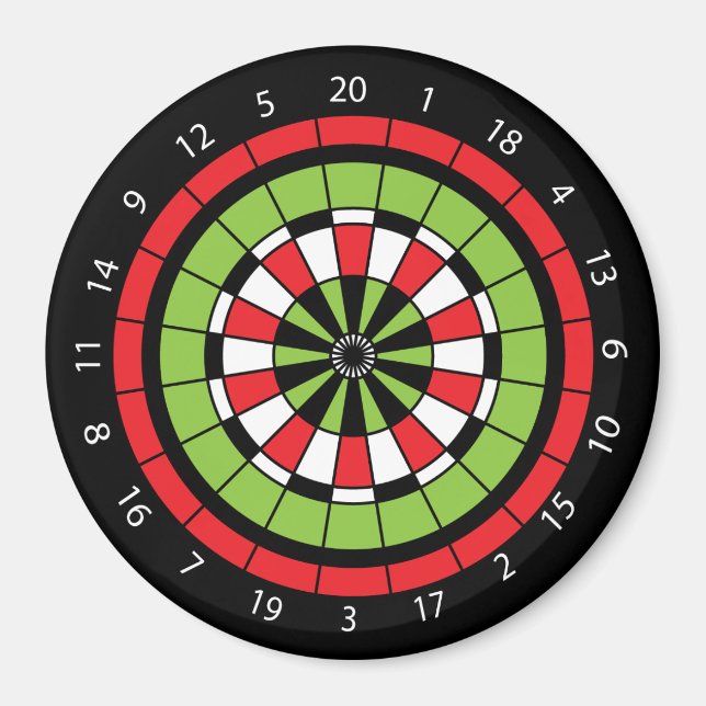 Julnumrerad Dartboard Magnet (Framsidan)