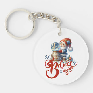 Julnyckelkedja med Gnome och snowglobe