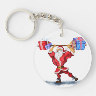 Julnyckelkedjan BodyBuilder Santa med presenter