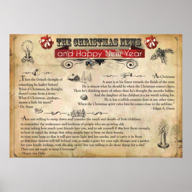 Julnyheter Poster Pappert (projektionsyta) (Framsidan)