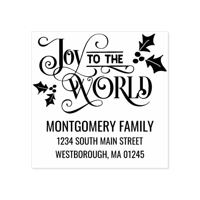 Juloffert Joy till Returadressen Stämpel (Tryck)