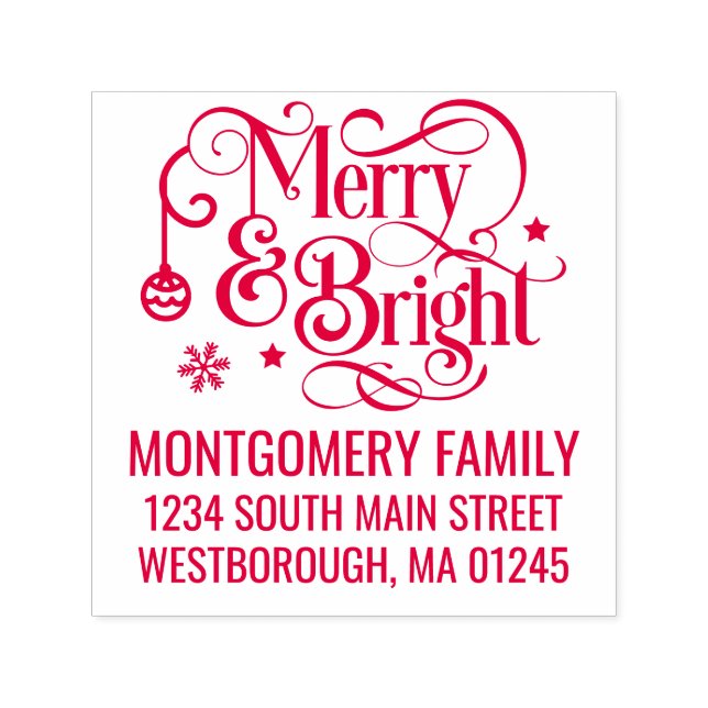 Juloffert Joy till World Monogram Namn Självfärgande Stämpel (Design)