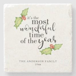 Juloffert - Mest underbara tids-och-låtsasbrev Stenunderlägg