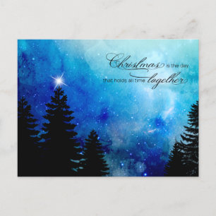 Juloffert w/Starry Night Himlar & Skogen Helg Vykort