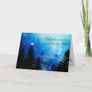 Juloffert w/Starry Night Himlar & Skogen Helgkort