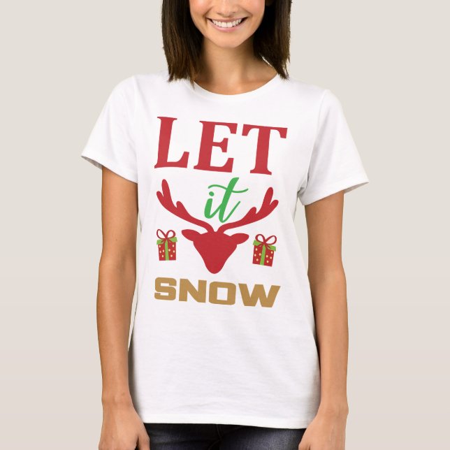 Juloffertdesign, Låt det snöa T Shirt (Framsida)