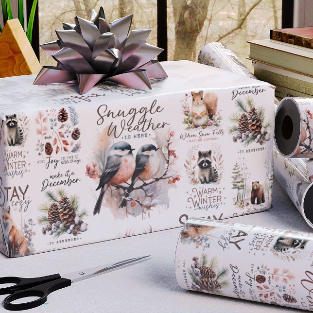 Julofferter för mysiga och traditionella trävaror presentpapper (Skapare uppladdad)