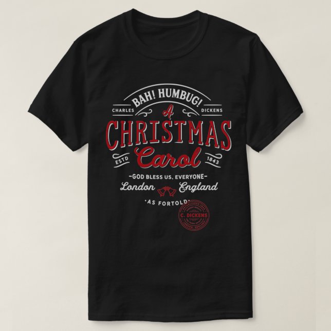 Julol Bah Humbug Helgdag Design Tradition T Shirt (Design framsida)