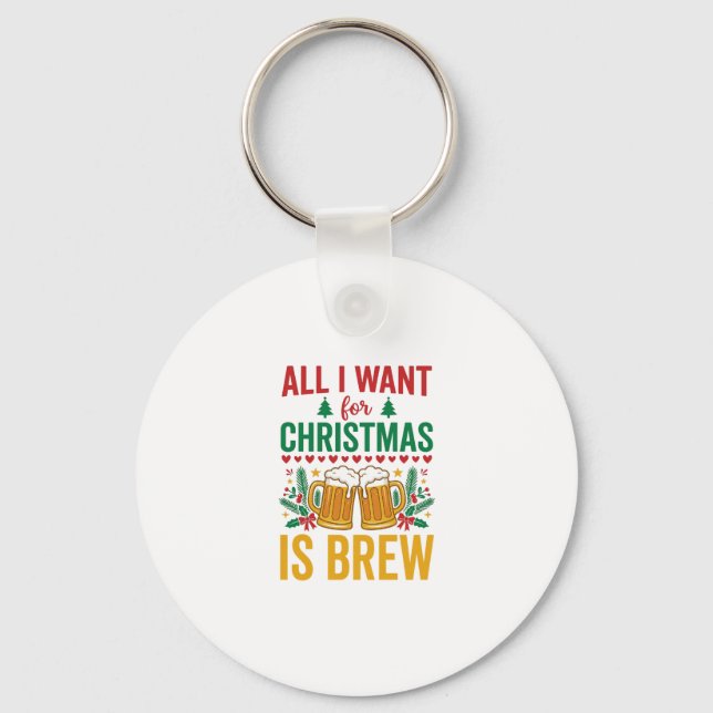Julöl Holiday Drink Design Nyckelring (Framsida)
