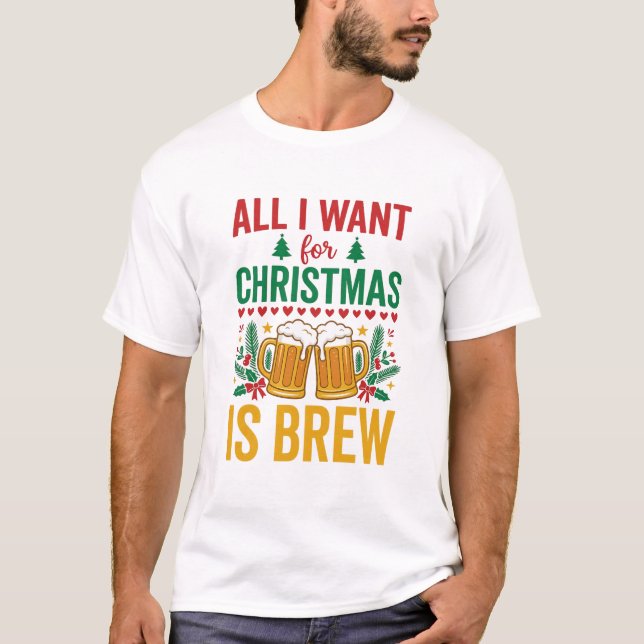 Julöl Holiday Drink Design T Shirt (Framsida)