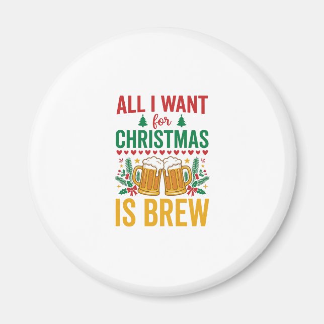 Julöl Holiday Dryck Design Magnet (Framsidan)