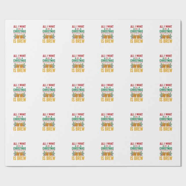 Julöl Holiday Dryck Design Presentpapper (Platt)