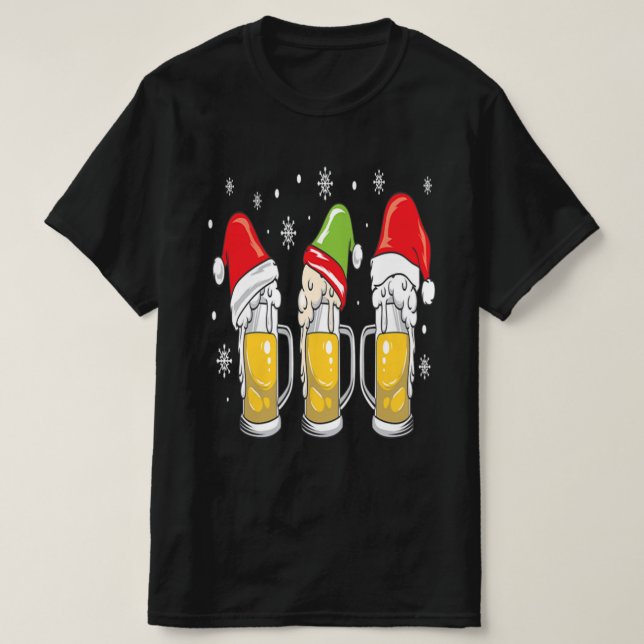 Julöl Mugg Reinbeer Santa Hat Julafton Gift T Shirt (Design framsida)