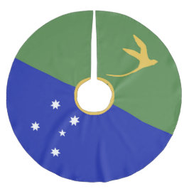 Julön flagga julgransmatta borstad polyester