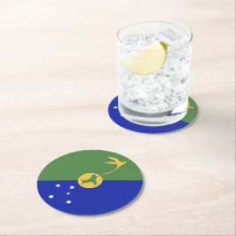 Julön flagga underlägg papper rund