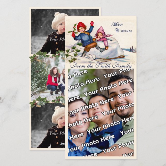 Julönskan Julkort (Fram/baksida)