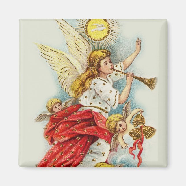 julönskande änglar magnet (Framsidan)