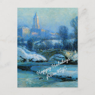 Julönskemål från Central Park i vinter Helg Vykort