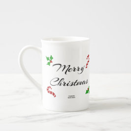 Julönskningar Benporcelain Mugg Benporslin Mugg