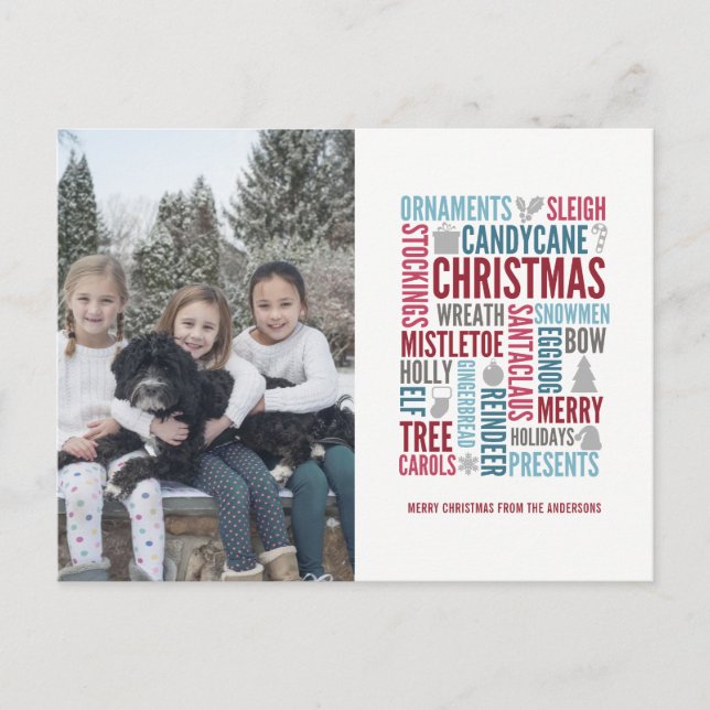 Julord Holiday Foto Postkort Helg Vykort (Framsida)