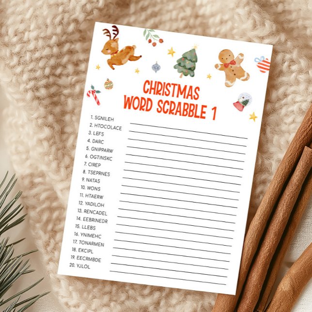 Julord Scrabble-spel Julkort (Christmas Party Games )